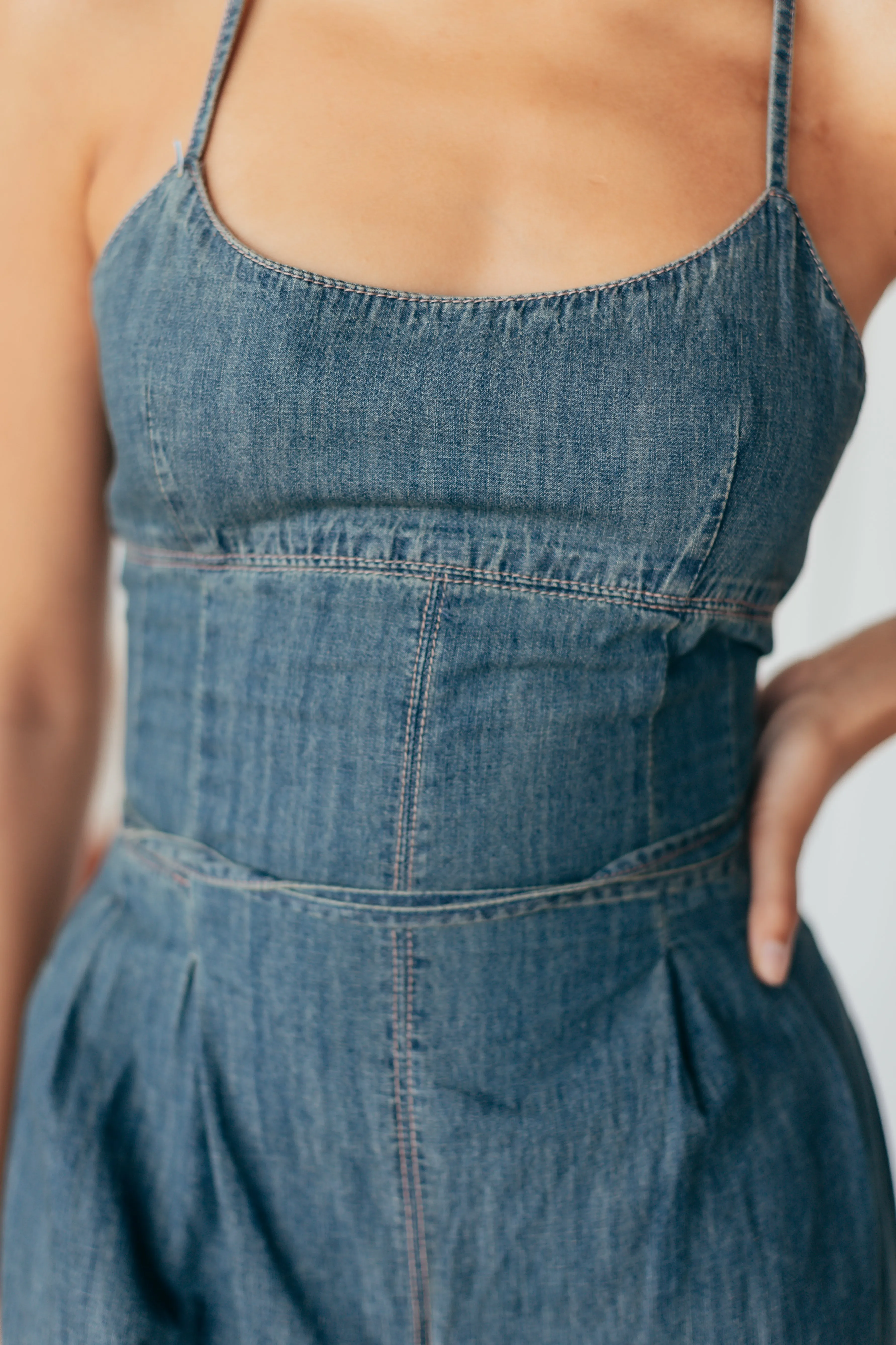 Muse Washed Denim Jumpsuit