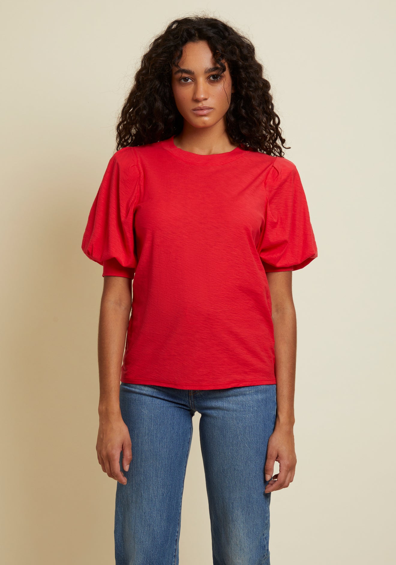 Nation LTD - Rimma Exaggerated Sleeve Tee - Cherrybomb