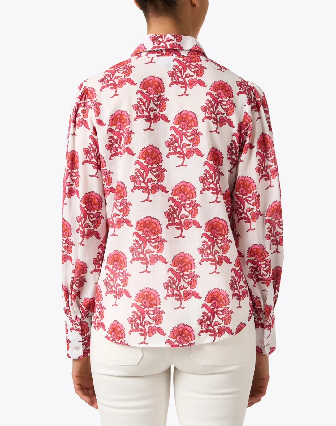 Norway Red Floral Cotton Shirt