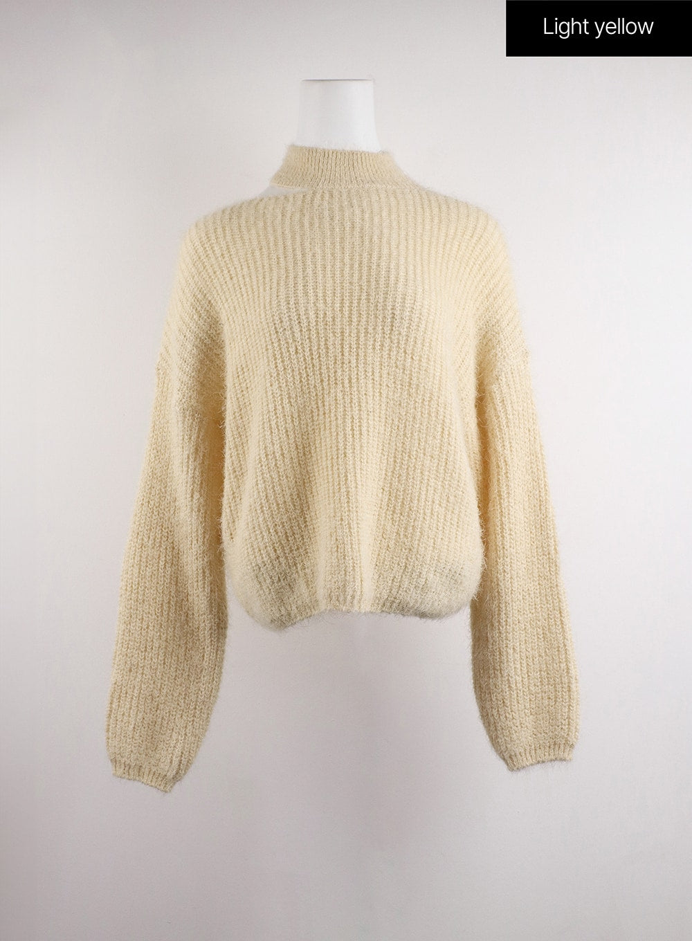 Oversized Asymmetrical Neck Knit Sweater CJ417