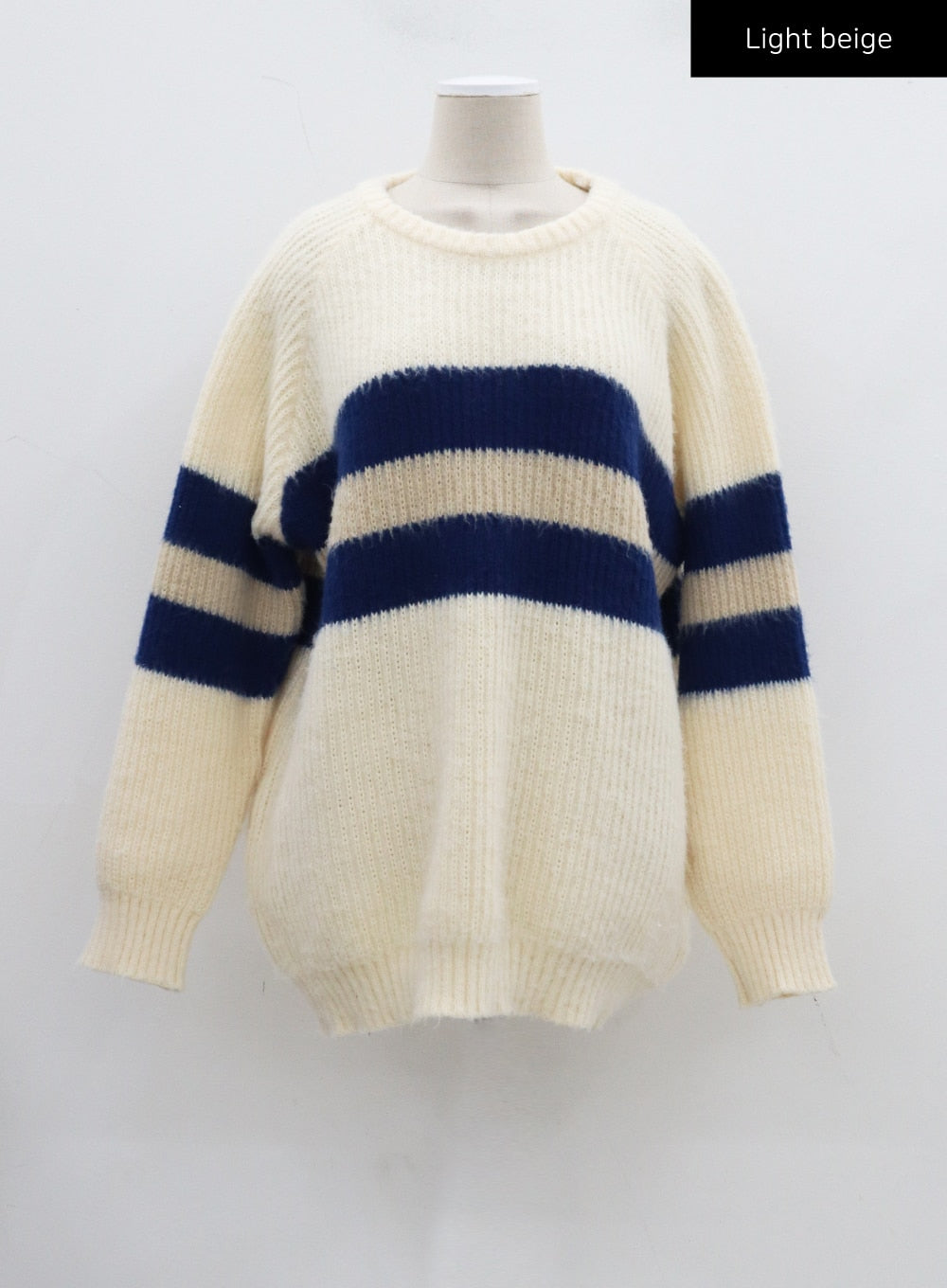 Oversized Crewneck Stripe Sweater CJ319