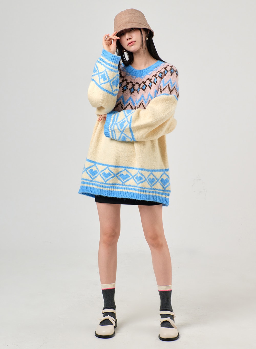 Oversized Knit Sweater OF405