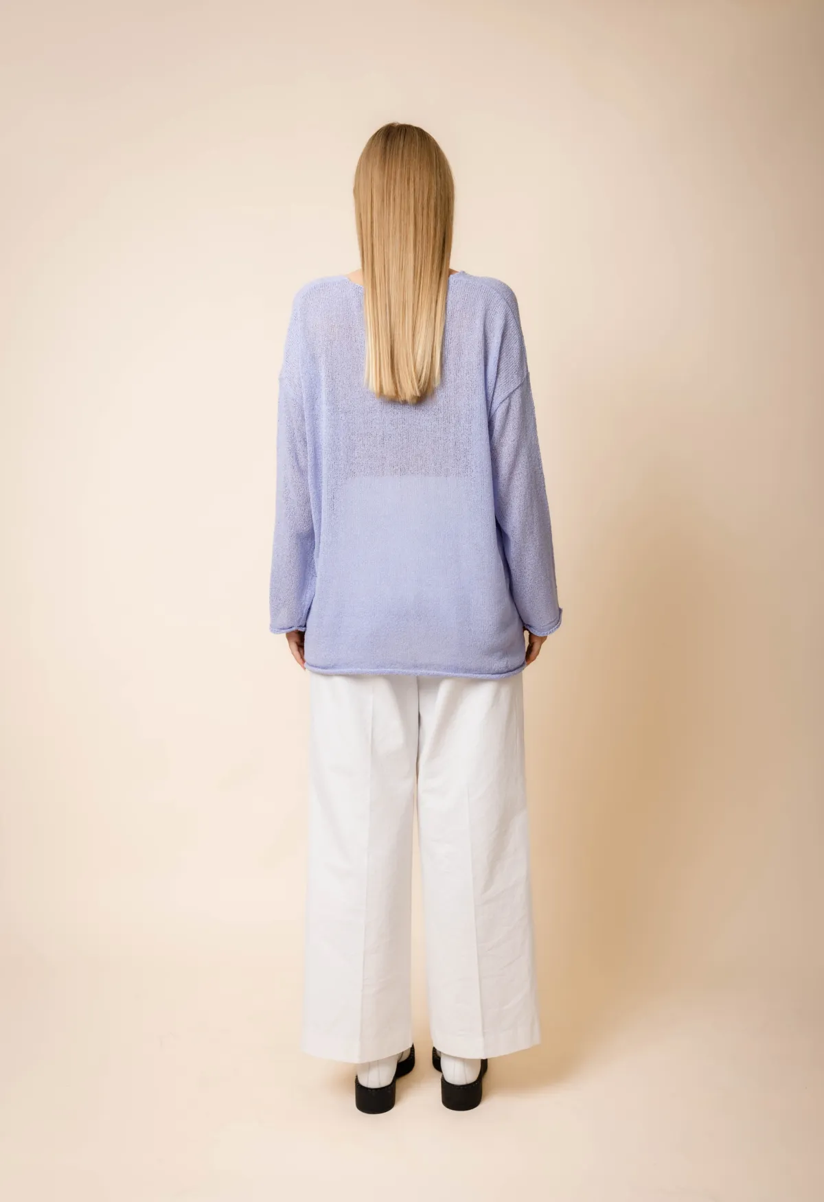 Oversized Stitch Sweater - Periwinkle