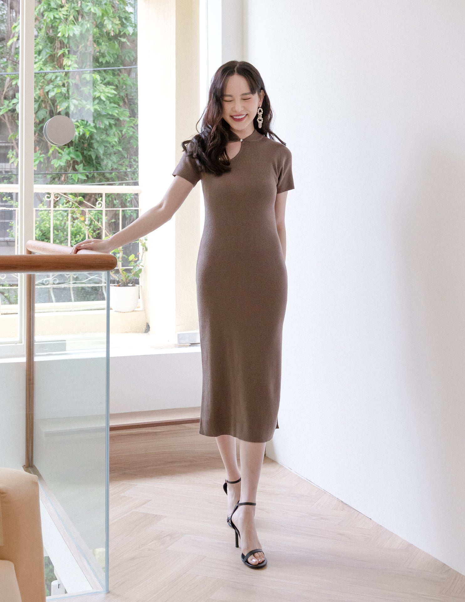 Pauline Dress in Brown