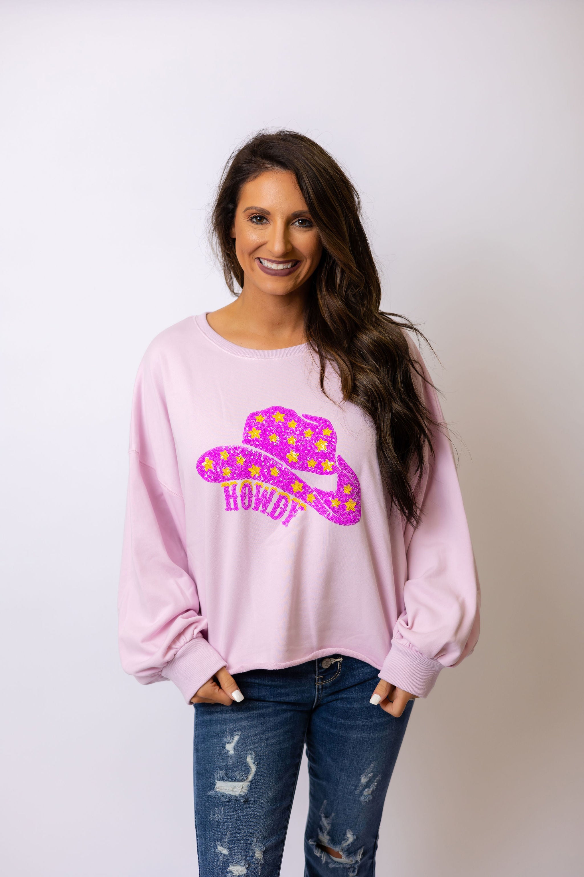 Pink Howdy Oversized Sweater