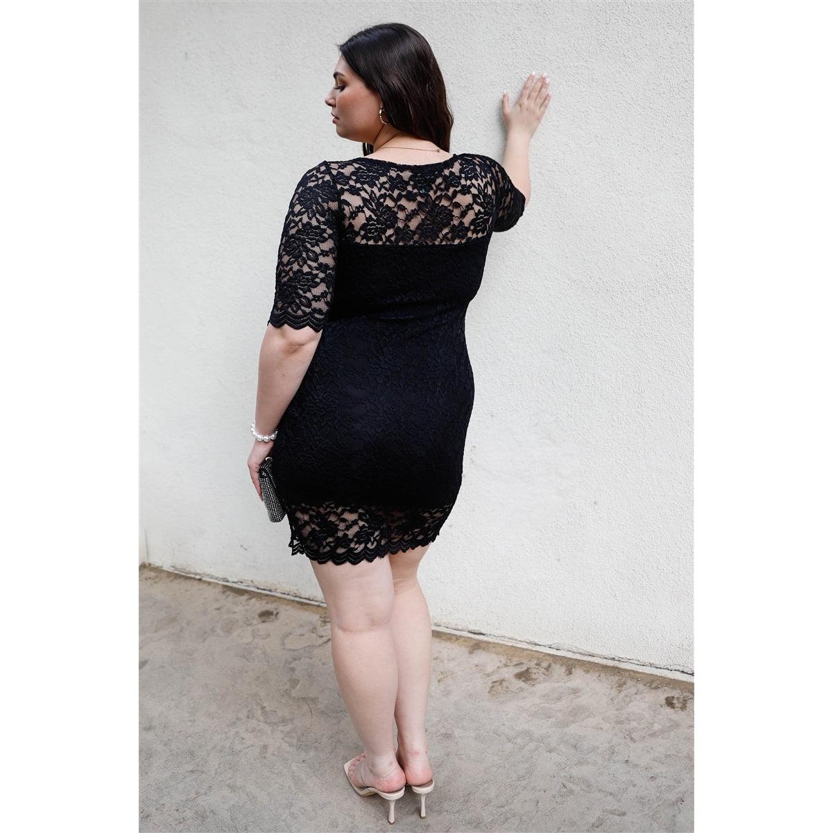 Plus Lace Mini Dress