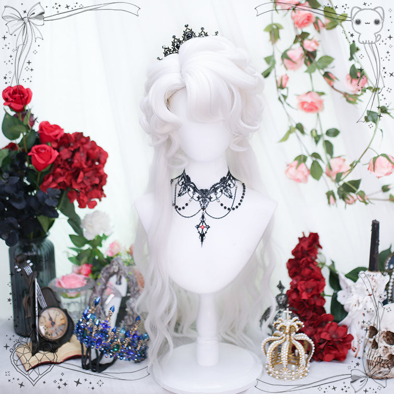 Princess Series Elf Queen Pure White Lolita Wig ON990