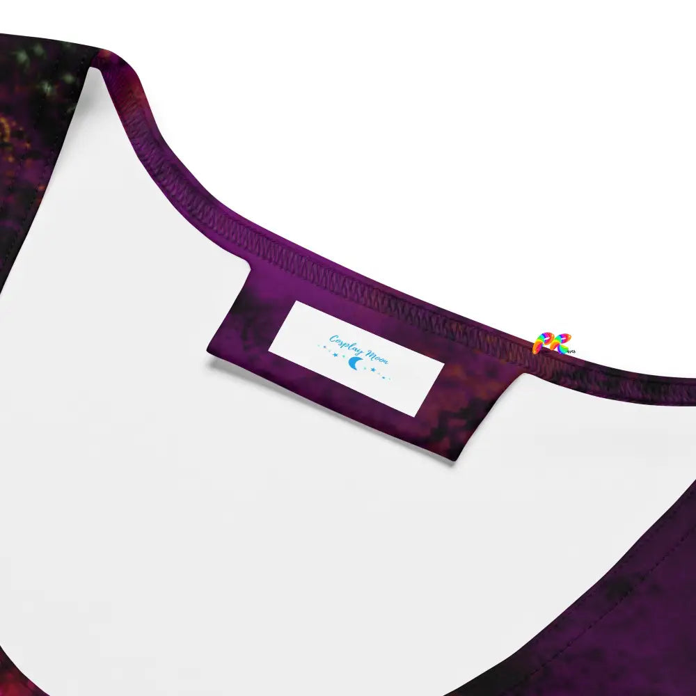 Purple Abstract Festival Crop Top