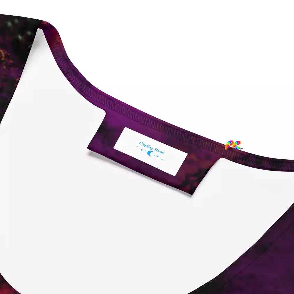 Purple Abstract Festival Crop Top