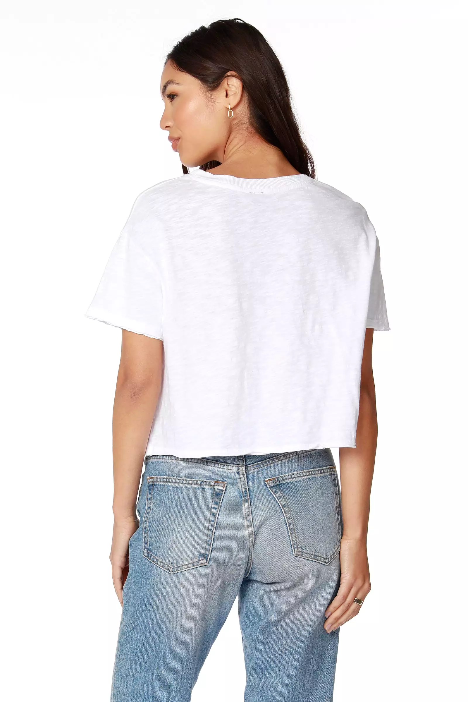 RAW EDGE CROPPED TEE