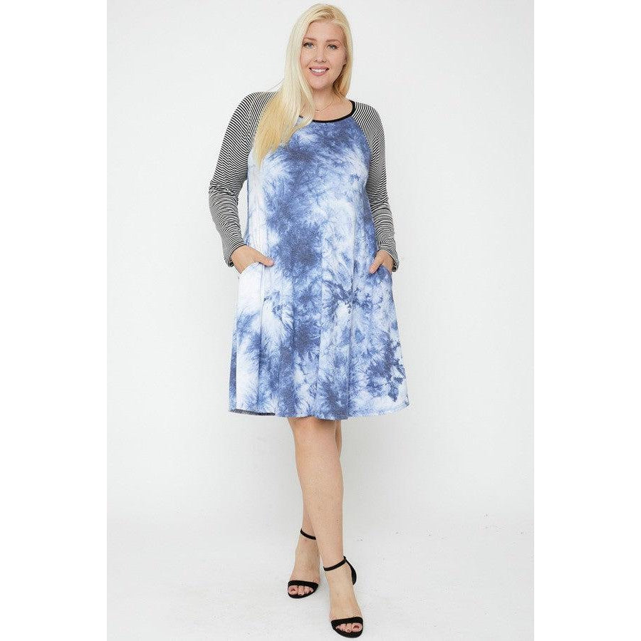 Round Neck Tie Dye Dress