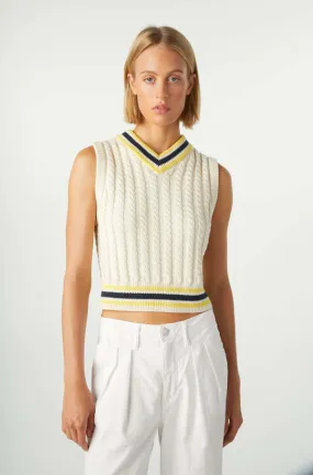 Selma Sweater Vest - Bone