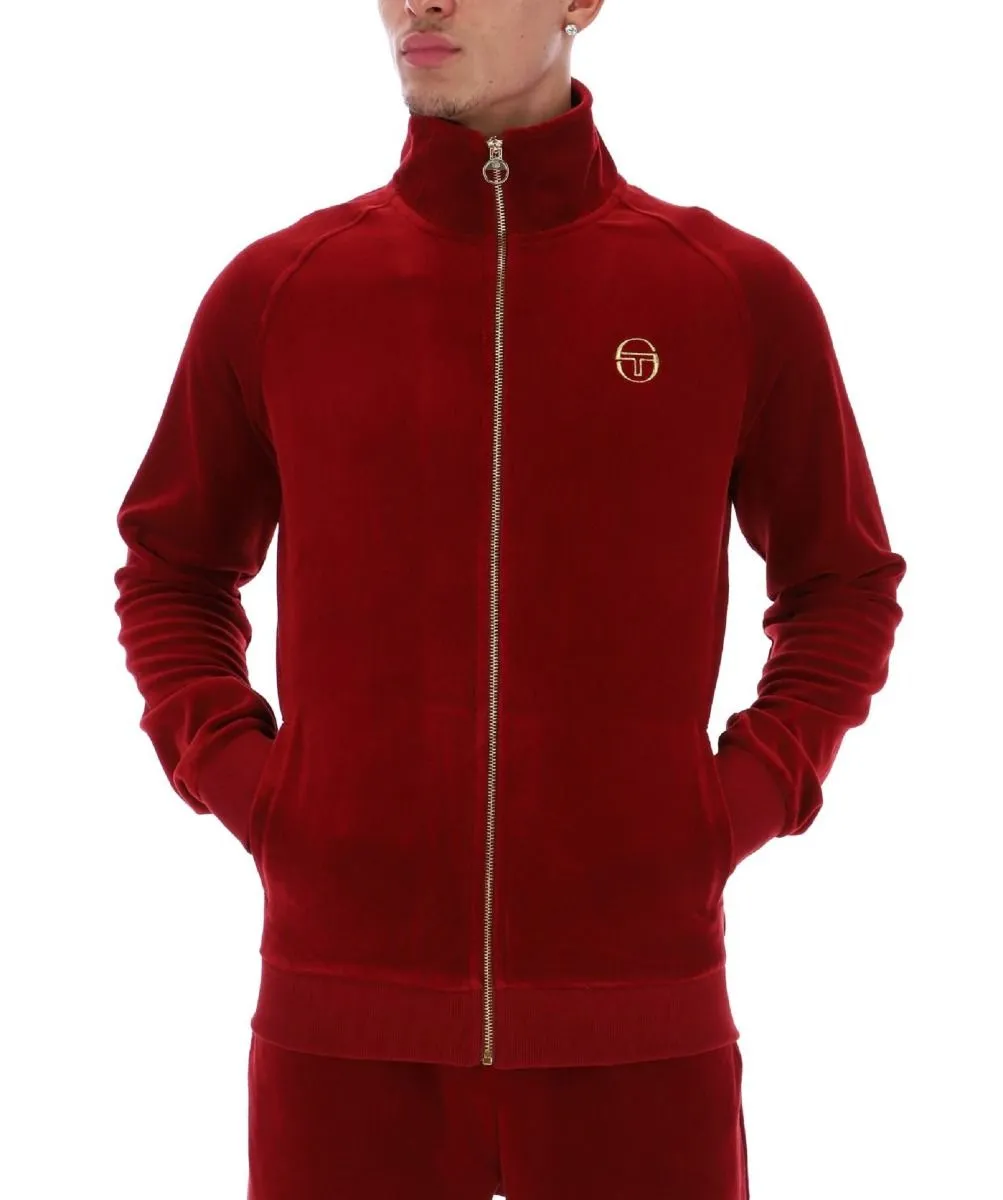 Sergio Tacchini Court Velour Track Jacket Sun Dried Tomato