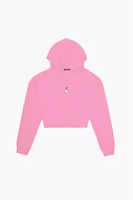 Sincap Super Soft Crop Hoodie  - Pembe