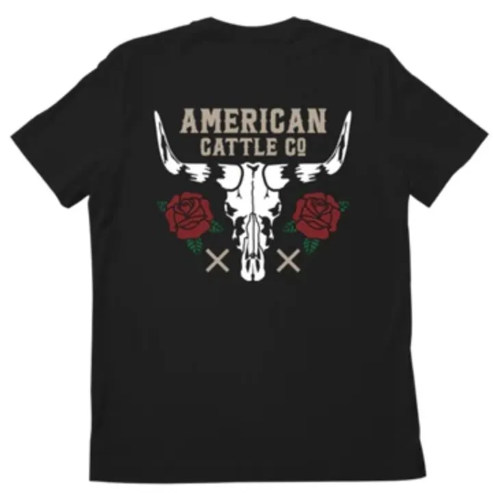 Skull & Roses Tee-Black