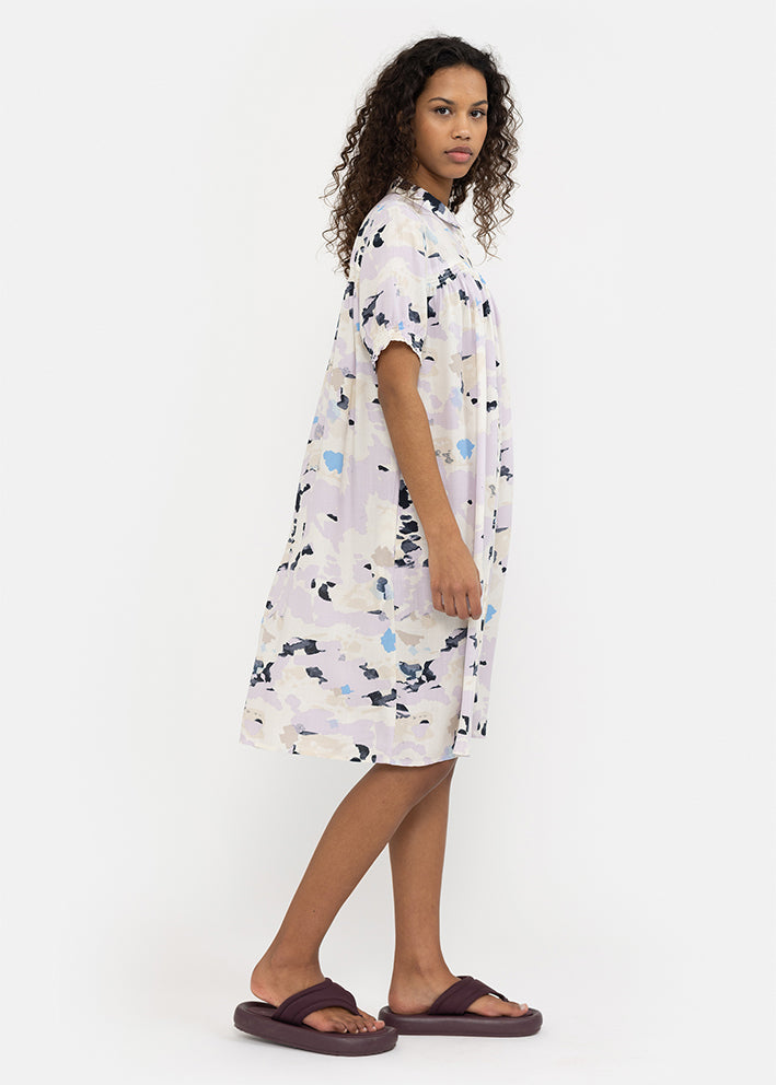 Soft Rebels Remi Dress Printed SR323-701 Cloudy snow white print