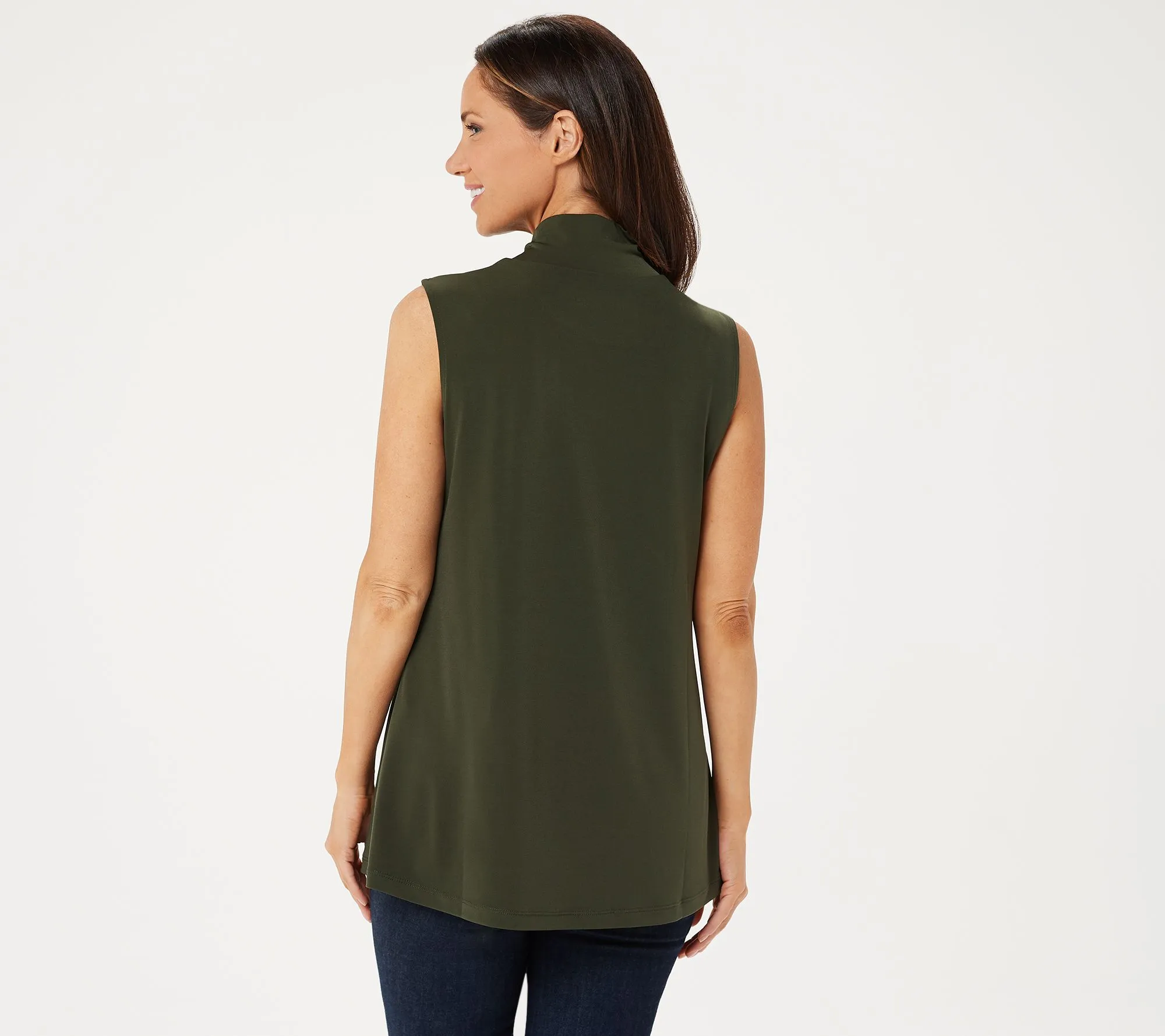 Susan Graver Modern Essentials Liquid Knit Mock Neck Top