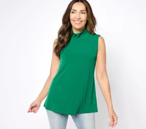 Susan Graver Modern Essentials Liquid Knit Mock Neck Top