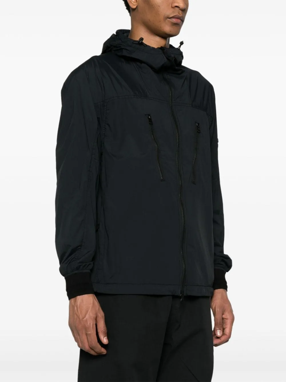 TECHNICAL FABRIC HOODED JACKET