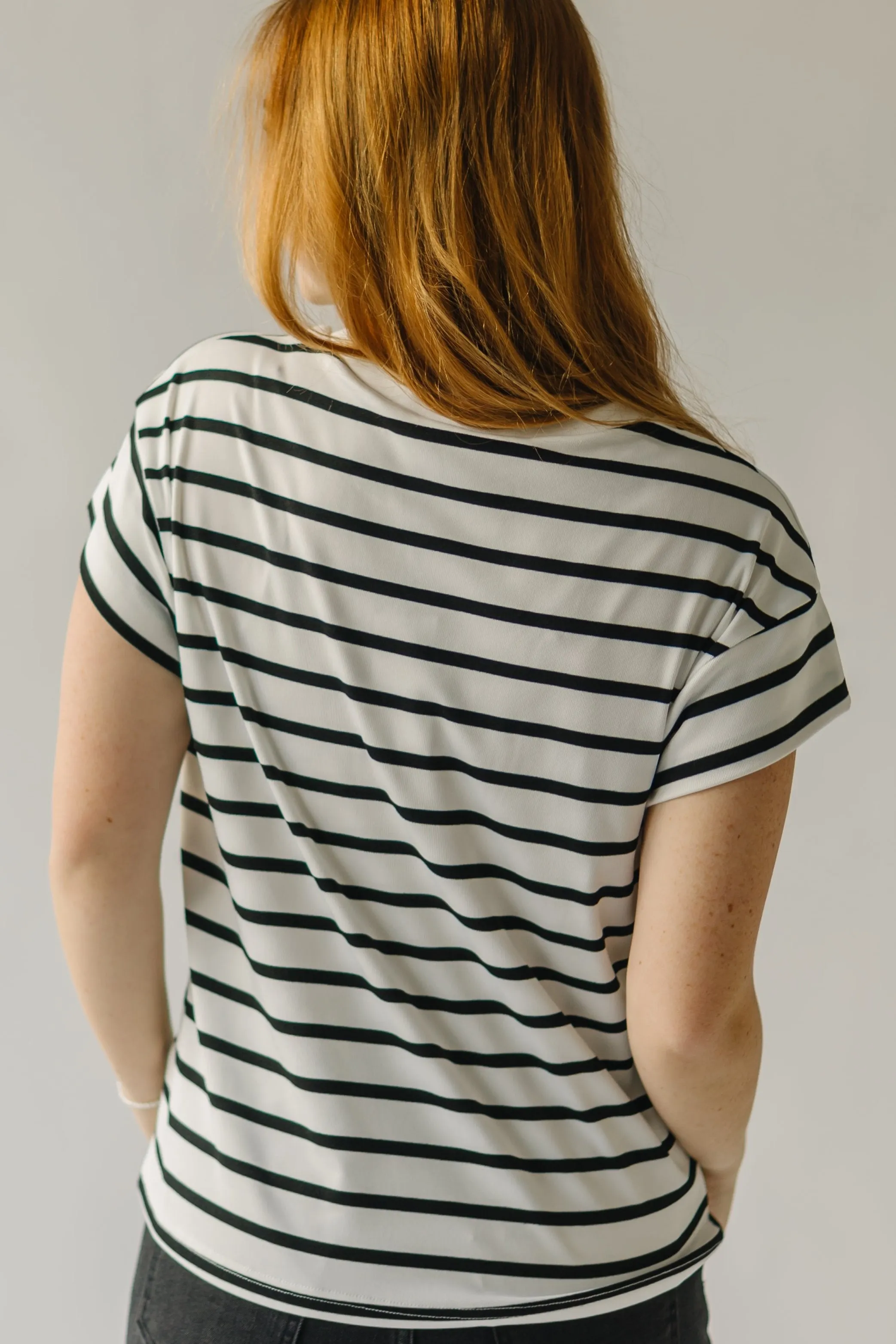 The Fetters Striped Tee in White + Black