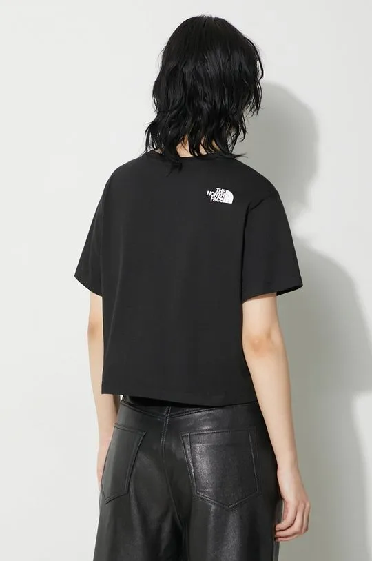 The North Face t-shirt W Simple Dome Cropped Slim Tee women’s black color NF0A87U4JK31