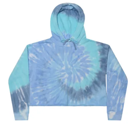 TIE DYE CROP TOP HOODIE