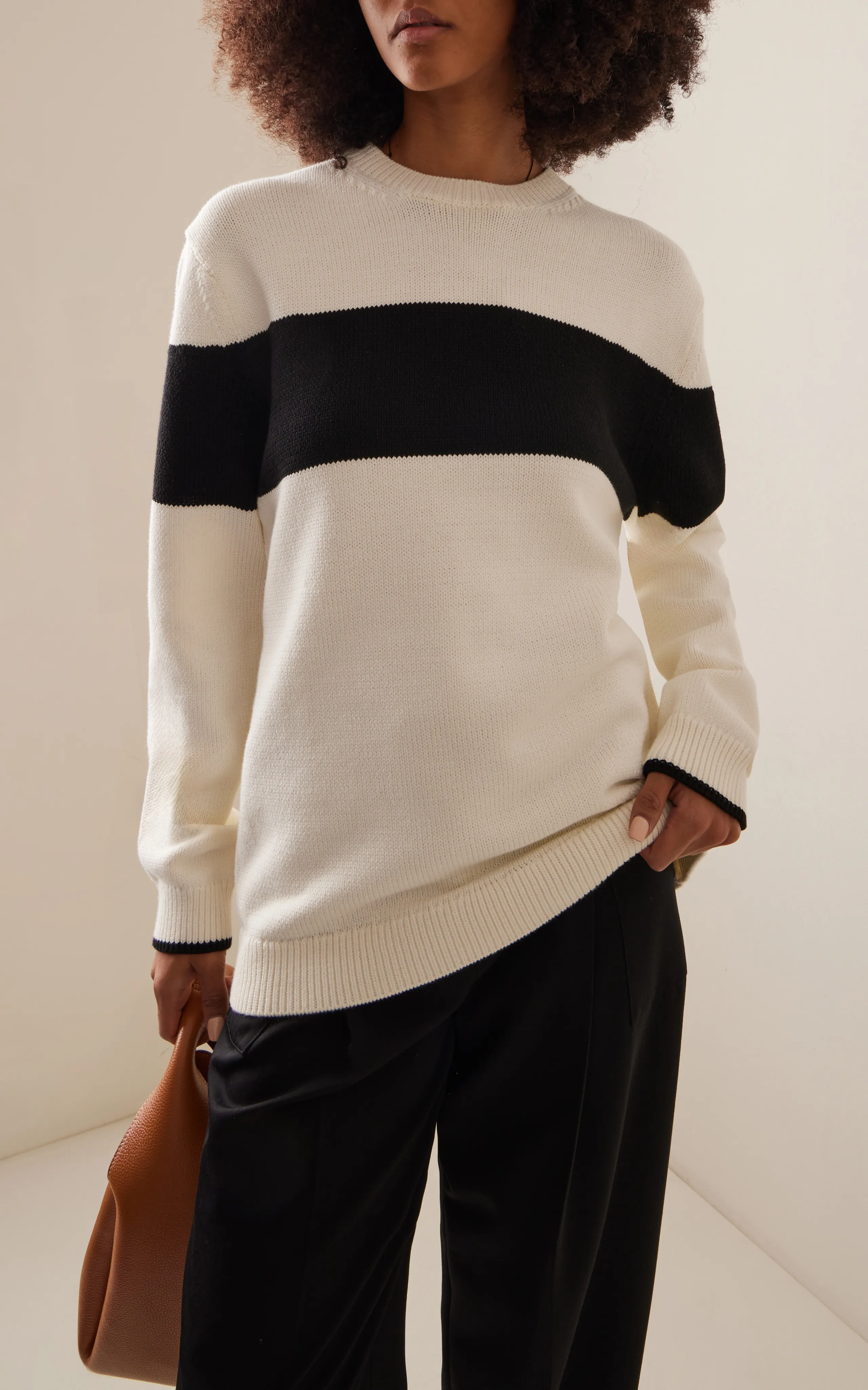 Toteme Contrast-Striped Knit Sweater