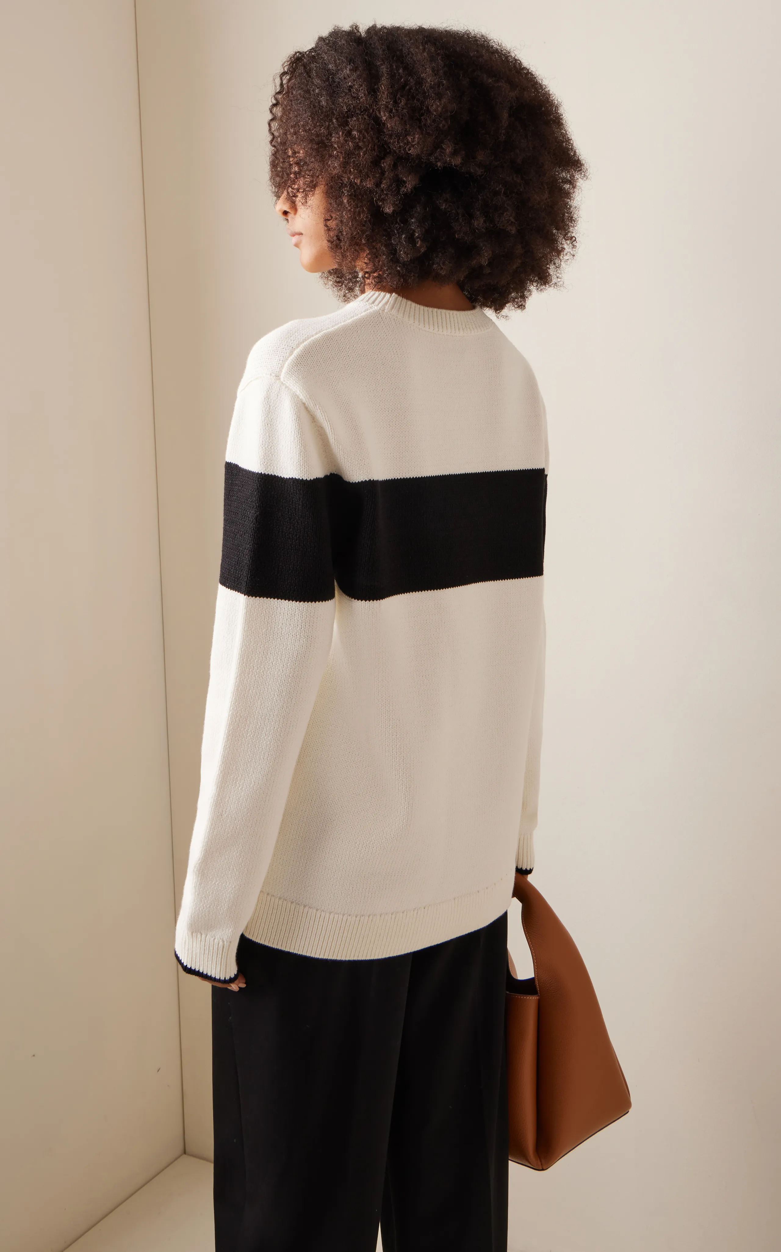 Toteme Contrast-Striped Knit Sweater