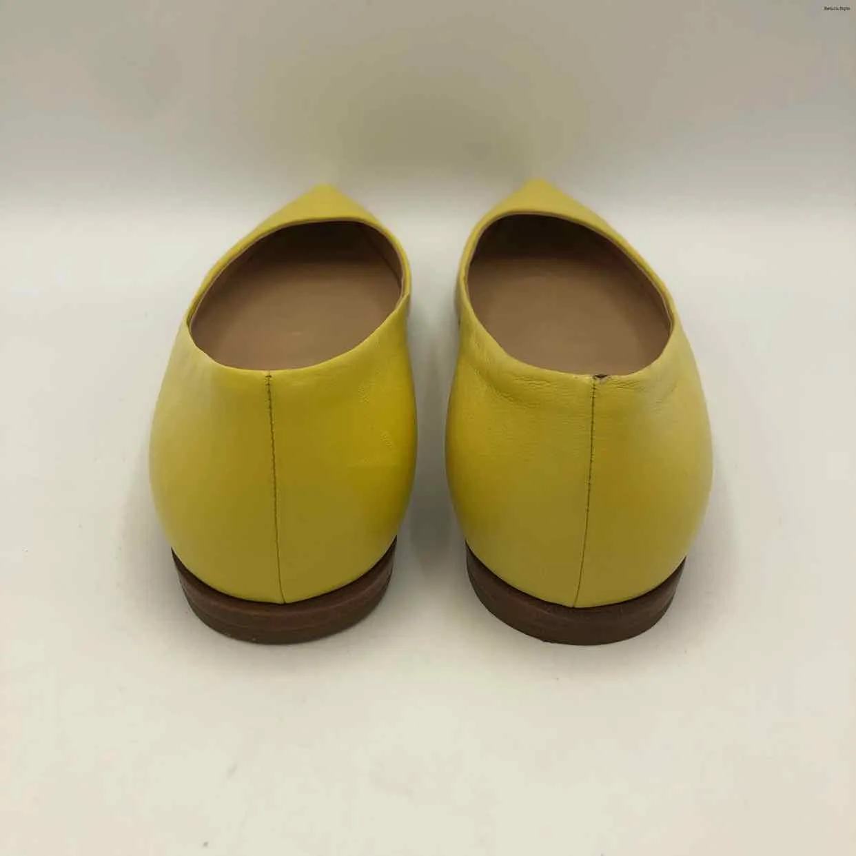 VICINI Yellow Leather Made in Italy Flats Shoe Size 36.5 US: 6.5 Shoes