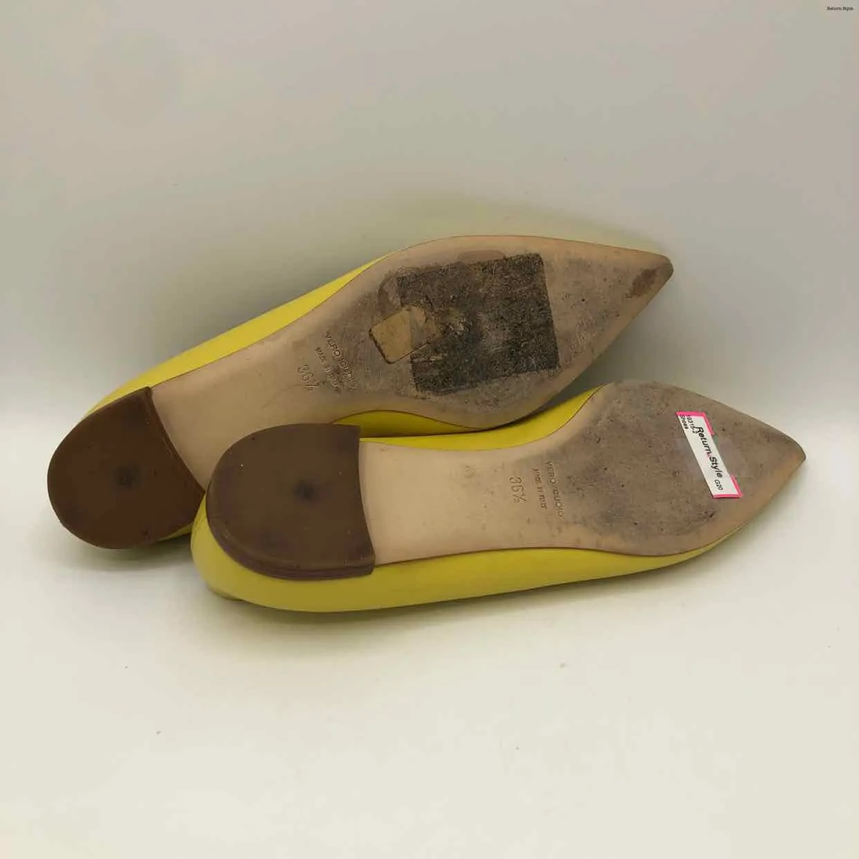 VICINI Yellow Leather Made in Italy Flats Shoe Size 36.5 US: 6.5 Shoes