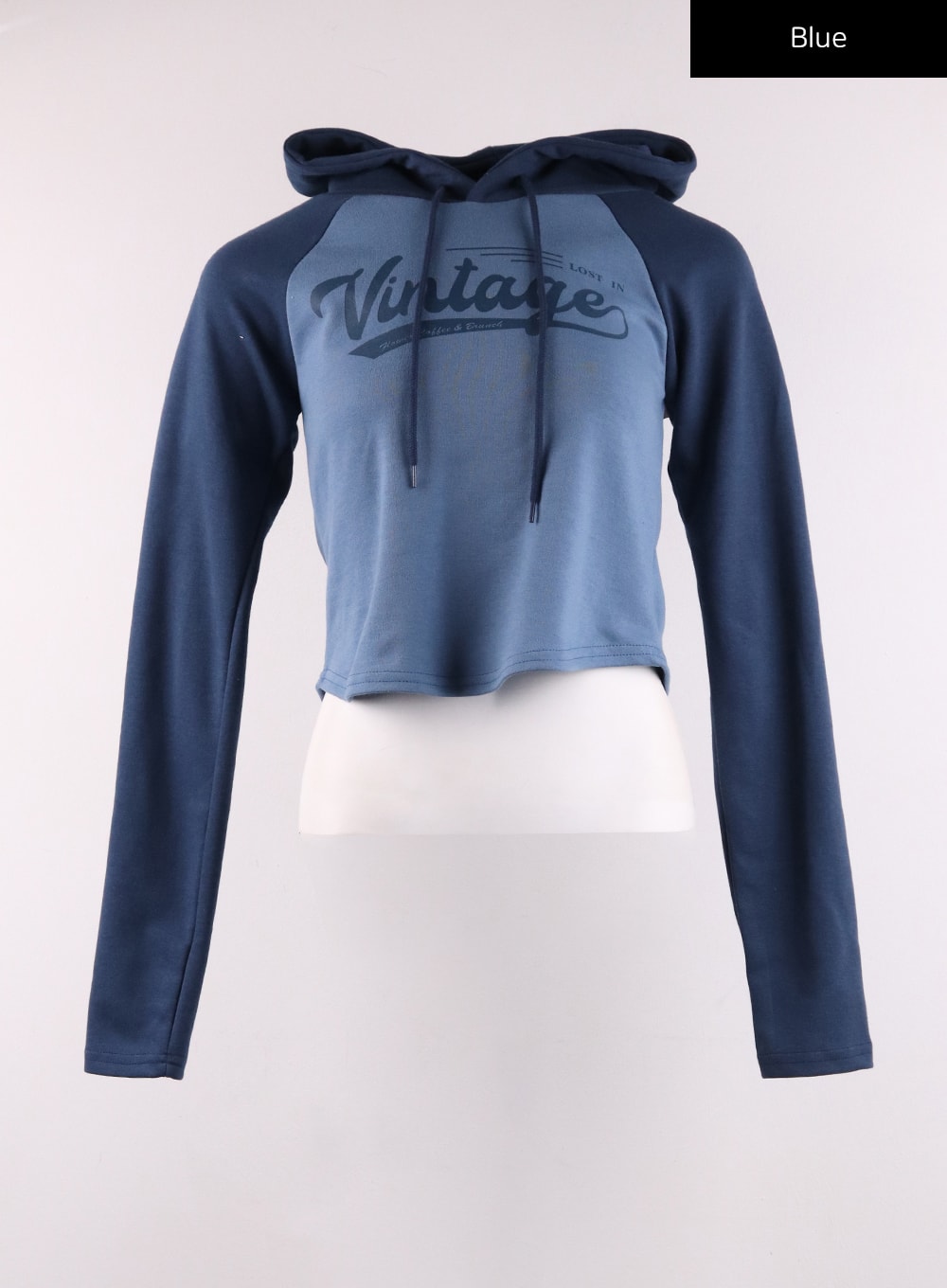 Vintage Lettering Crop Hoodie IJ430