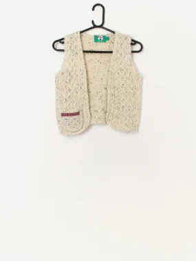 Vintage Mac Baaaa children’s cable knit sweater vest – Age 5-6 Years