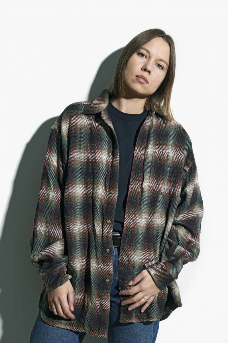 Vintage plaid oversized shirt unisex