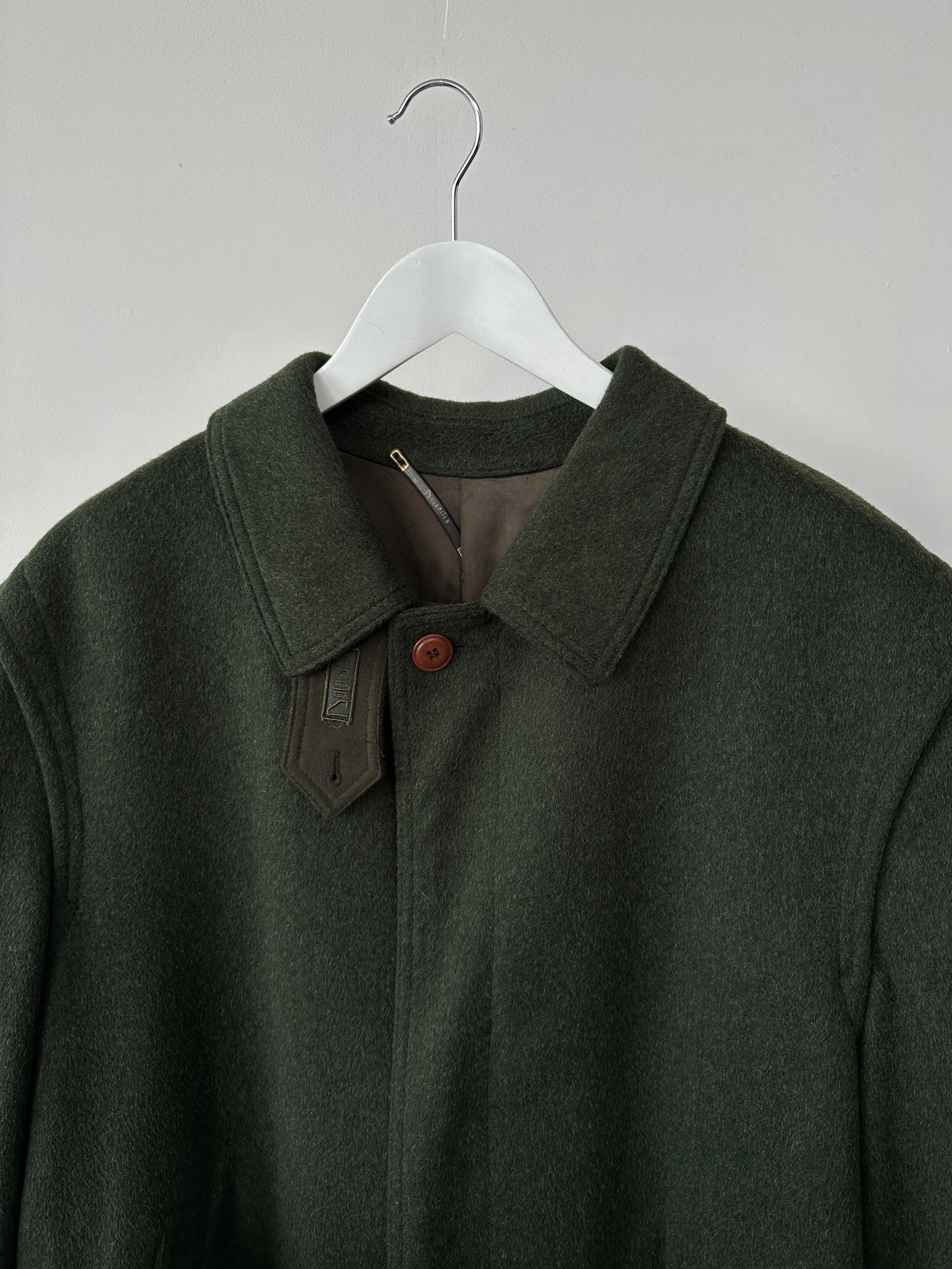 Vintage Wool Concealed Placket Single Breasted Coat - XL