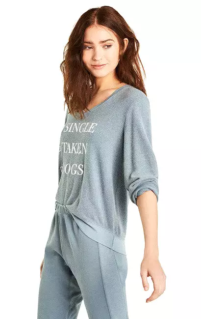 Wildfox Dogs Baggy Beach V Sweater