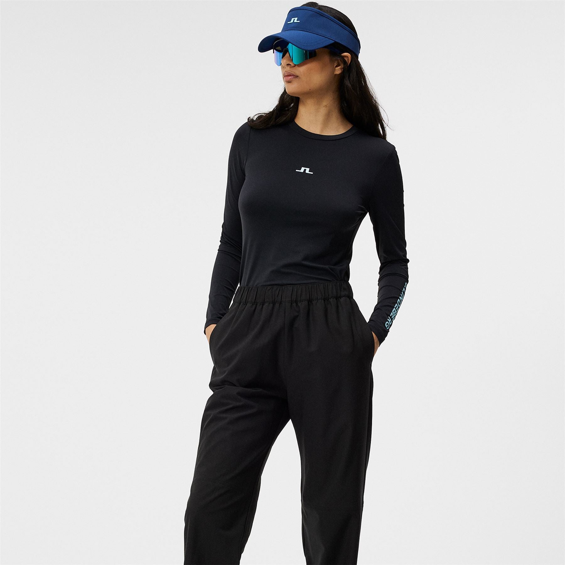 Womens Tekla Slim Fit Crew Neck Base Layer Black - SS24