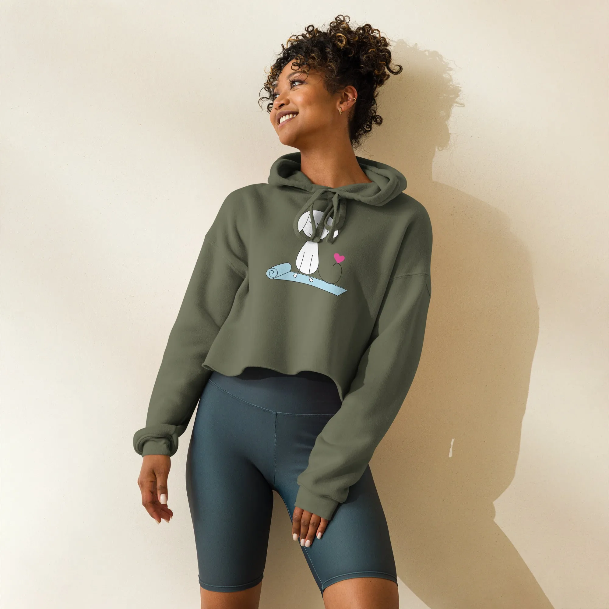 Yoga Dog - Crop Hoodie